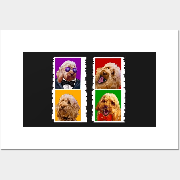 Cavapoo Cavoodle puppy photo booth selfie strips ! cute cavalier king charles spaniel Wall Art by Artonmytee